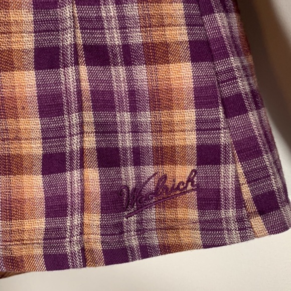 Woolrich Purple & Orange Plaid Flannel Button Down Shirt - Picture 4 of 10